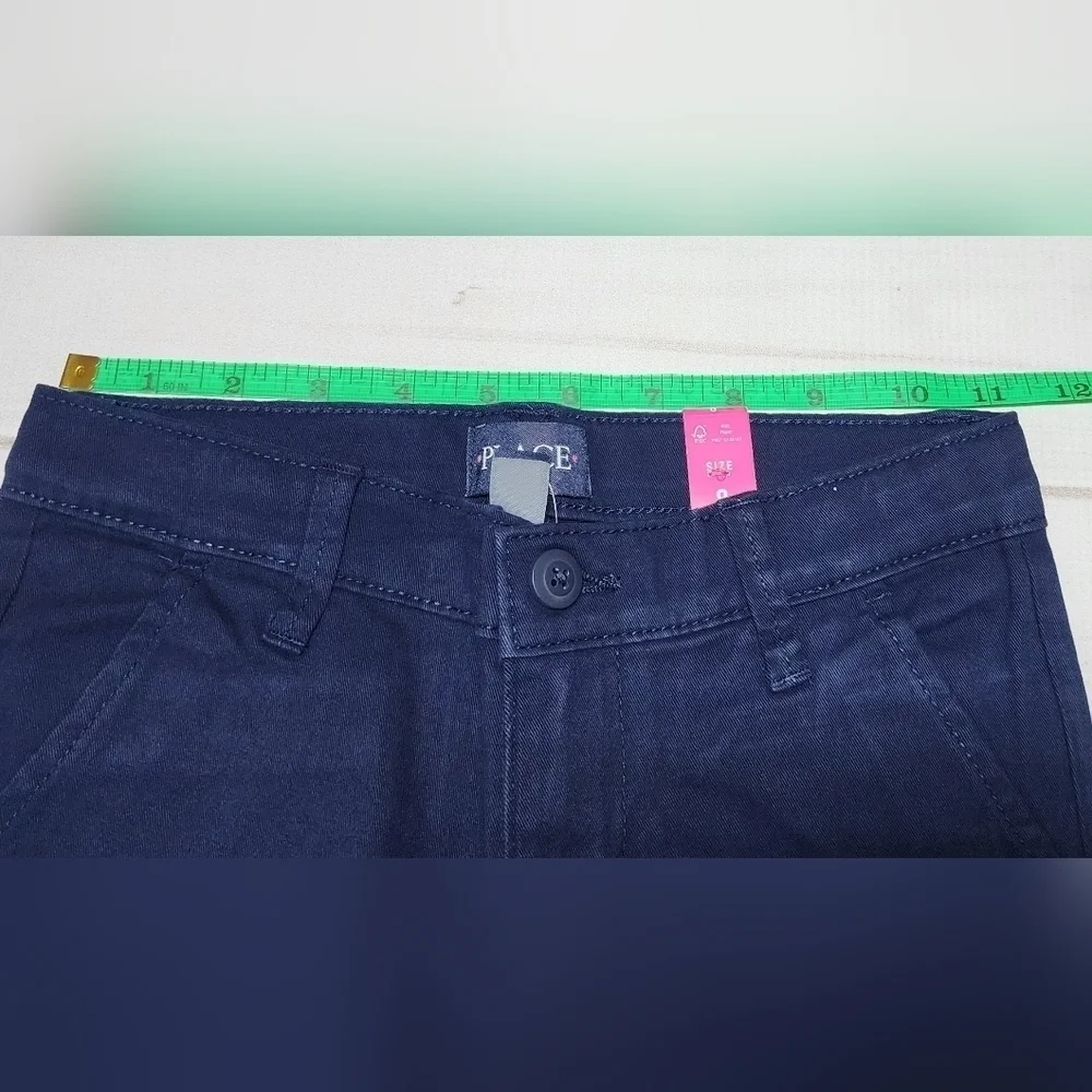 The Children's Place Girls Navy Uniform Stretch Skinny Chino Pants Size 8 - NWT